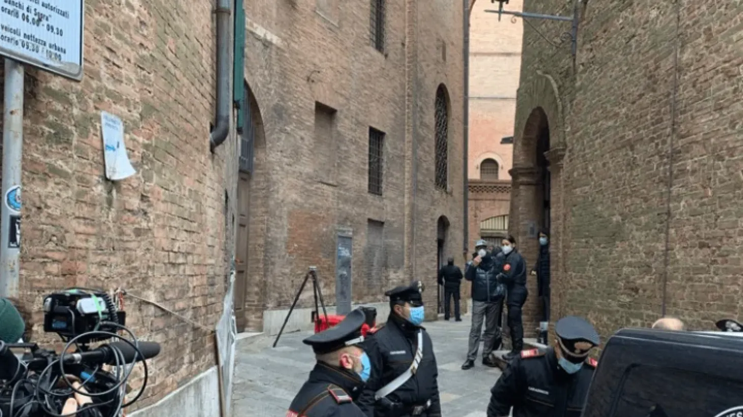 Vicolo Monte Pio, dove è stato trovato il corpo di Rossi